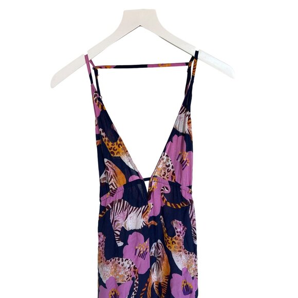 Anthropologie Claire Colin Wildlife Print Midi Dress - Picture 3 of 10